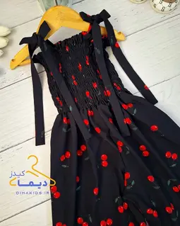 بیلر دخترانه مشکی طرح گیلاس