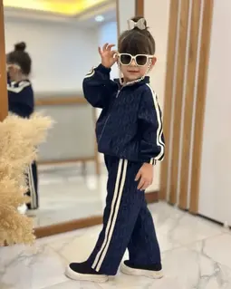 ست سوییشرت و شلوار سرمه ای طرح دیور