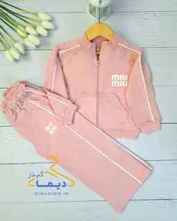 ست سویشرت و شلوار صورتی پنککی طرح میو میو