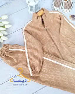 ست سویشرت و شلوار نسکافه ای روشن طرح دیور