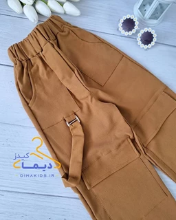 شلوار اسپرت نسکافه ای طرح کارگو