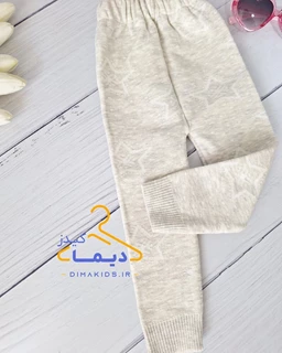 شلوار تک بافت طوسی طرح ستاره 