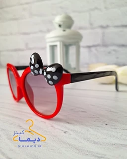 عینک آفتابی دخترانه رنگی طرح پاپیون 
