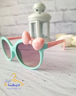 عینک آفتابی دخترانه رنگی طرح پاپیون 