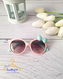 عینک آفتابی دخترانه رنگی طرح پاپیون 