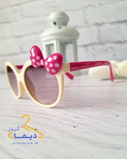عینک آفتابی دخترانه رنگی طرح پاپیون 