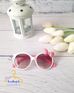 عینک آفتابی دخترانه رنگی طرح پاپیون 