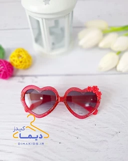 عینک آفتابی دخترانه طرح قلبی شکوفه دار