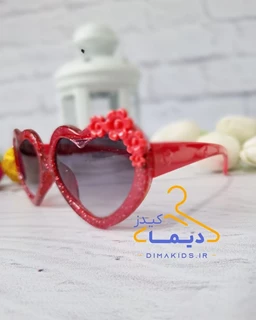عینک آفتابی دخترانه طرح قلبی شکوفه دار