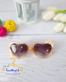 عینک آفتابی دخترانه طرح قلبی شکوفه دار