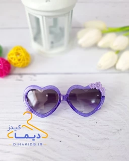 عینک آفتابی دخترانه طرح قلبی شکوفه دار