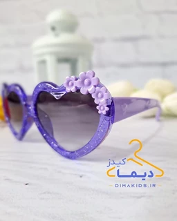عینک آفتابی دخترانه طرح قلبی شکوفه دار