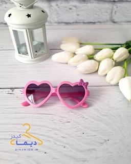 عینک آفتابی دخترانه قلبی طرح پروانه