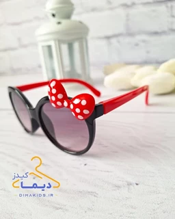 عینک آفتابی دخترانه رنگی طرح پاپیون 