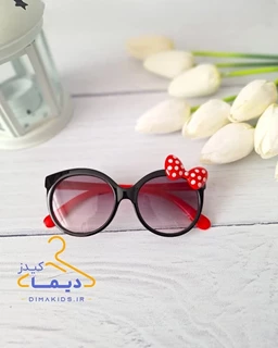 عینک آفتابی دخترانه رنگی طرح پاپیون 