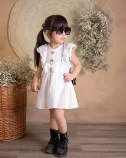 پیراهن سفید طرح پرنیان