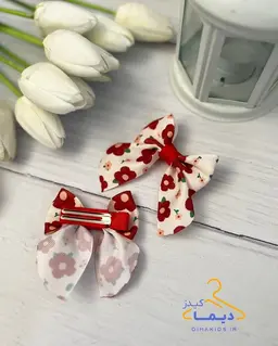 گلسر دو قولو کرم طرح شکوفه های قرمز