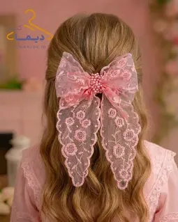 گلسر تور باندانا طرح پاپیون مرواریدی نازلی