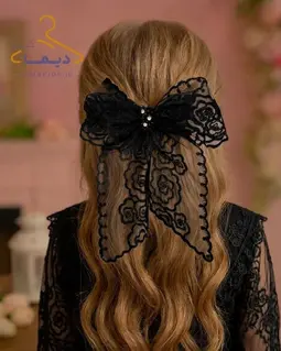 گلسر تور باندانا طرح پاپیون مرواریدی نازلی