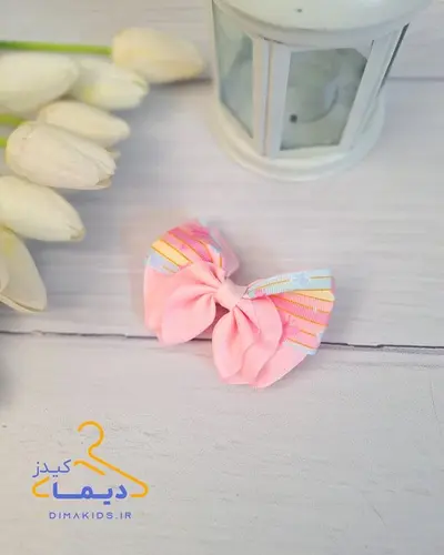 گلسر صورتی رنگین کمونی طرح پاپیون آویسا