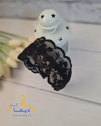 تل سر مشکی طرح دانتل خامه دوزی مهرسا
