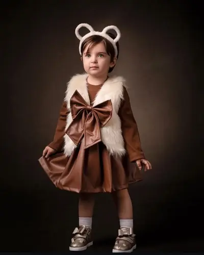 ست سه تکه بلوز و دامن پاییزه شکلاتی مدل ارغوان