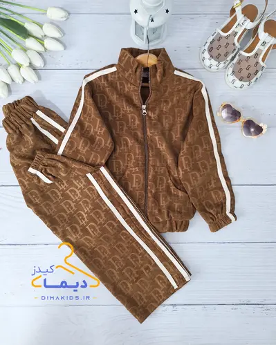 ست سویشرت و شلوار شکلاتی طرح دیور