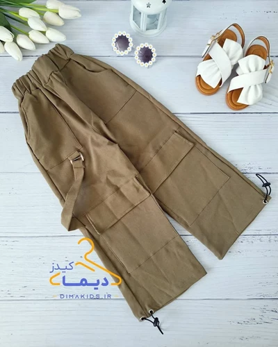 شلوار اسپرت سبز سدری تیره طرح کارگو
