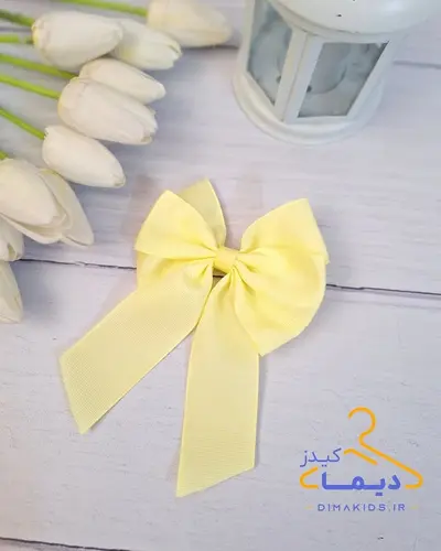 گلسر دخترونه لیمویی طرح پاپیون خورشید